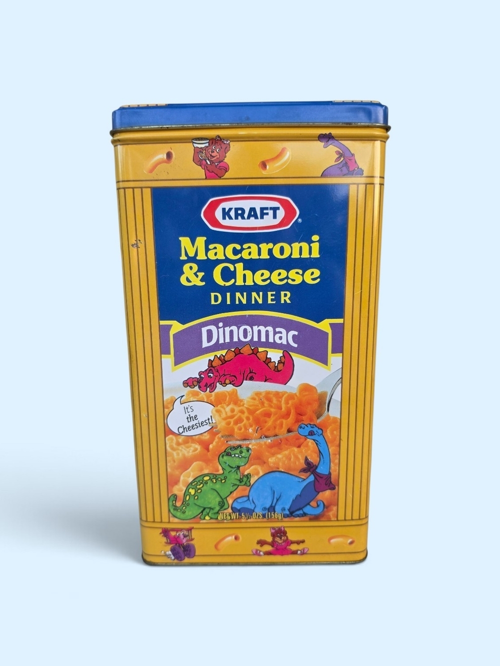 Vintage Kraft Macaroni & Cheese Dinomac Dinosaur Collectible Tin